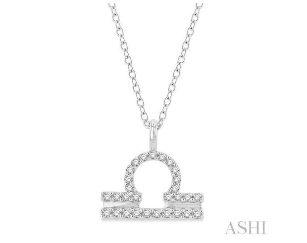 ASHI - DIAMOND ASTROLOGICAL SIGN PENDANT – LIBRA