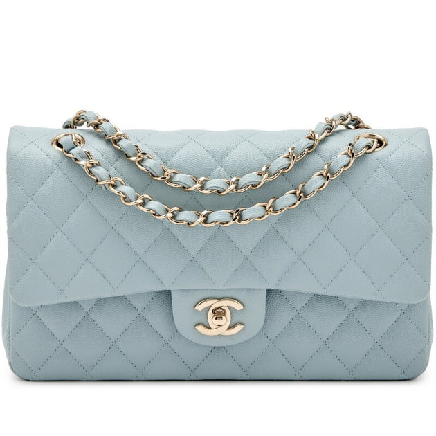 CHANEL TIFFANY BLUE MEDIUM FLAP CLASSIC HANDBAG – Siebke Hoyt