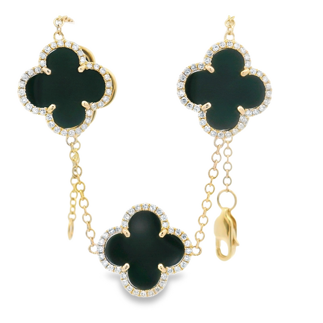 BLACK ONYX CLOVER BRACELET – Siebke Hoyt