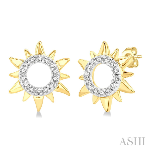 ASHI - DIAMOND SUN EARRINGS