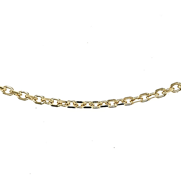 YELLOW GOLD ADJUSTABLE CABLE CHAIN 24"