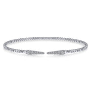 GABRIEL & CO - Bujukan Split Cuff Bracelet with Diamond Pave Spikes