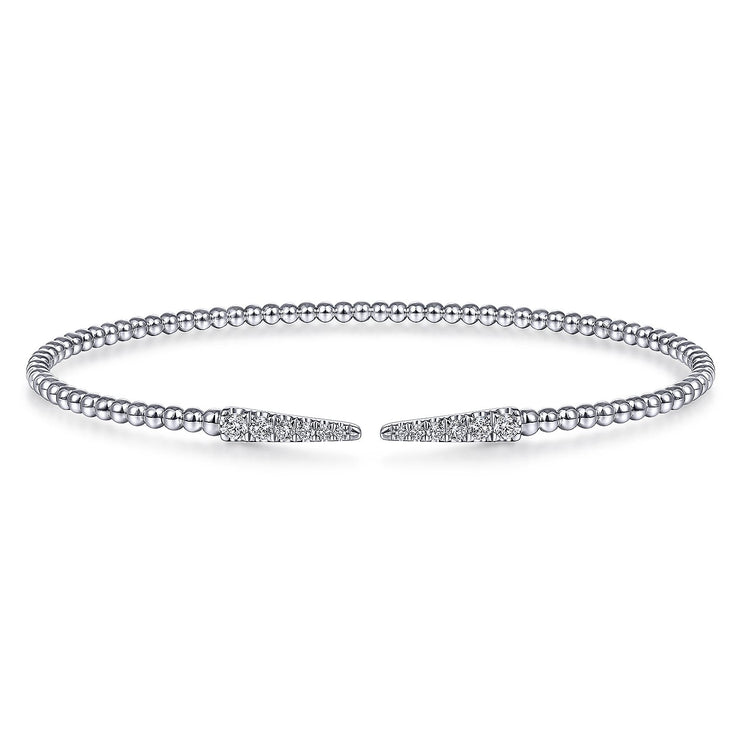 GABRIEL & CO - Bujukan Split Cuff Bracelet with Diamond Pave Spikes