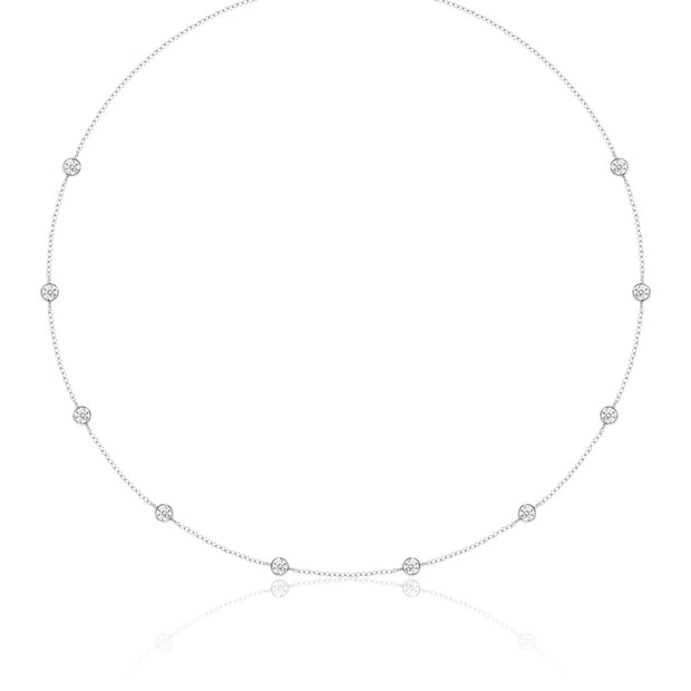 LUVENTE – WHITE SAPPHIRE BY THE YARD NECKLACE