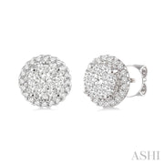 ASHI - DIAMOND CLUSTER STUD EARRINGS