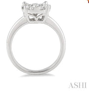 ASHI - DIAMOND CLUSTER ENGAGEMENT RING - 0.25 TCW