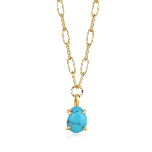 ANIA HAIE - TURQUOISE GOLD PLATED STERLING SILVER NECKLACE