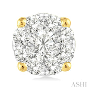 Ashi - 3/4 Ct "Lovebright' Cluster Earrings