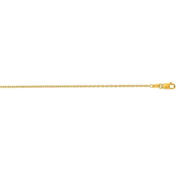 YELLOW GOLD OVAL CABLE CHAIN 18"