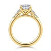 Siebke Hoyt Oval Diamond Semi-Mount Engagement Ring in Gold Plated on Sterling Silver