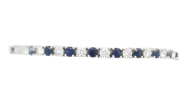 Sapphire & Diamond Tennis Bracelet