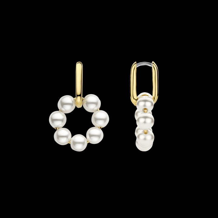 TI SENTO – PEARL HOOP EARRINGS