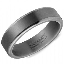 Crown Ring – Sandpaper & Polished Band