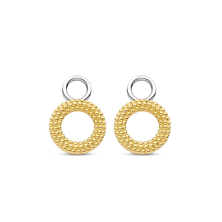 TI SENTO - GOLD PLATED TEXTURED EAR CHARMS