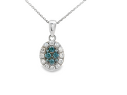 Blue & Pink Diamond Reversible Pendant
