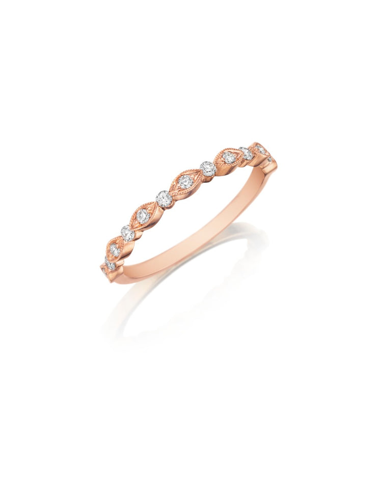 HENRI DAUSSI - ROSE GOLD DIAMOND BAND