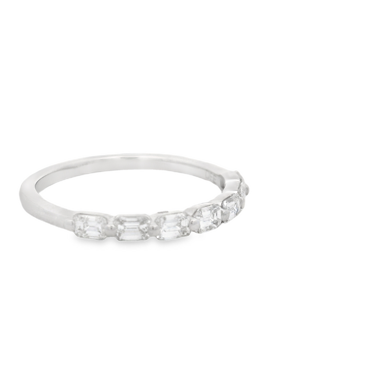 Emerald Diamond Wedding Band - 2/3 Ct