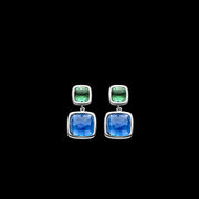 TI SENTO - BLUE & GREEN DANGLE EARRINGS