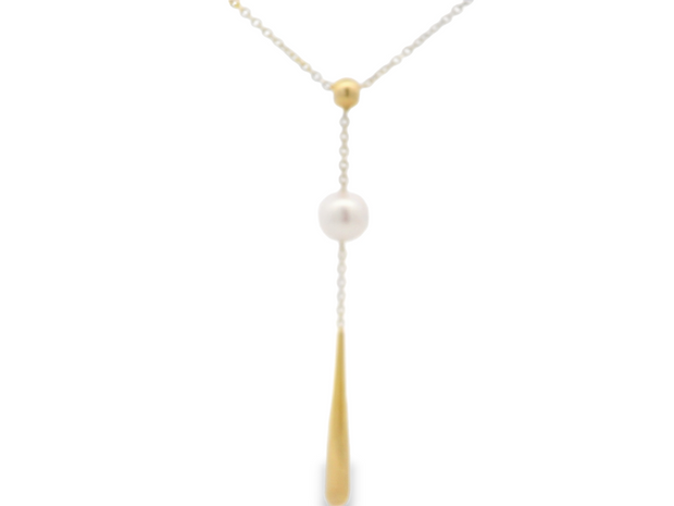 Yellow Gold & Pearl Pendant