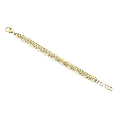 SHY CREATION - CHAIN & DIAMOND TENNIS BRACELET