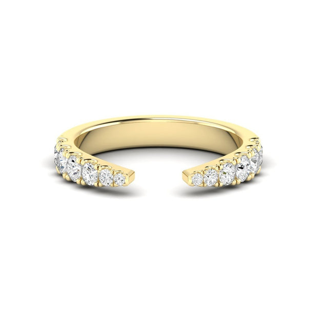 Tapered Open Claw Diamond Band