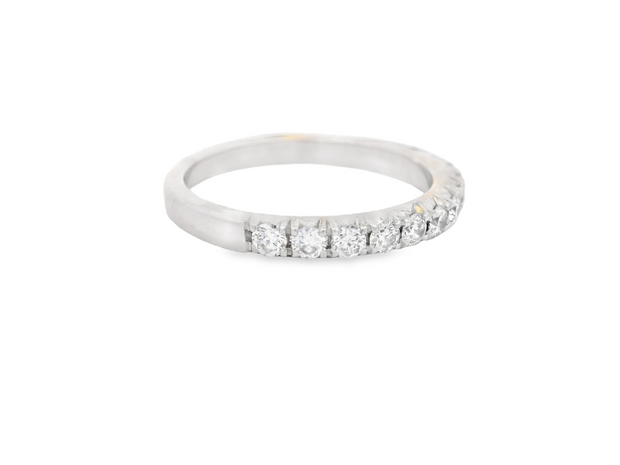 French Pave Diamond Wedding Band - 1/2 Ct