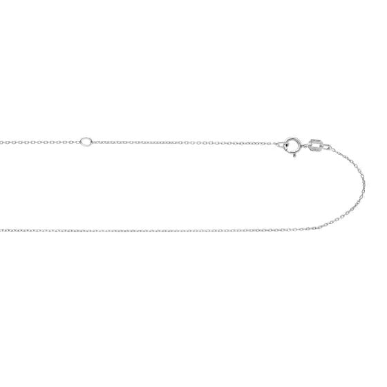 STERLING SILVER EXTENDABLE CABLE CHAIN 18"