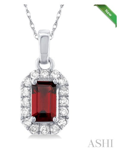 ASHI – GARNET & DIAMOND NECKLACE