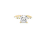 Diamond Engagement Ring - 2 Ct Square Cushion Center