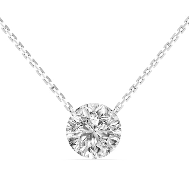 Bare Brilliance 1.03Ct Round Lab Grown Diamond Pendant Necklace