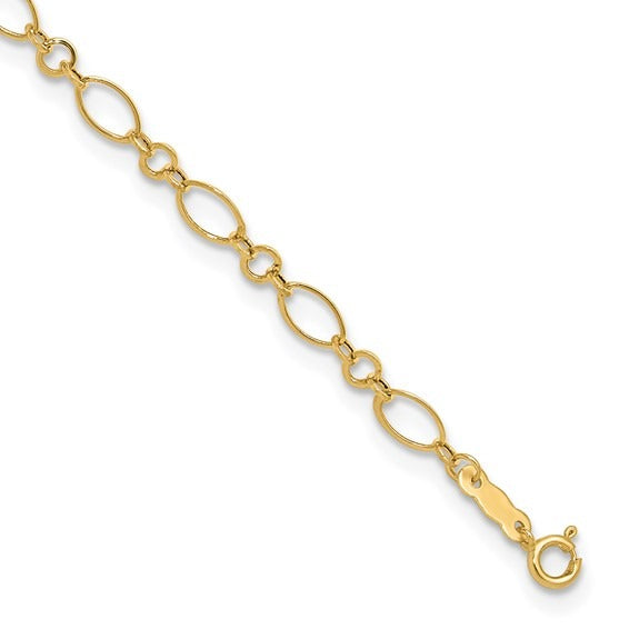YELLOW GOLD ANKLET 10"