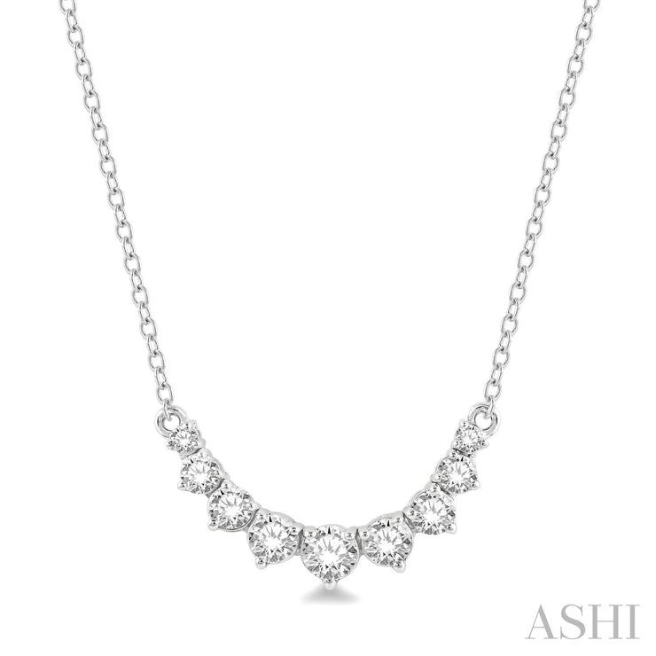 ASHI - GRADUATED DIAMOND SMILE NECKLACE