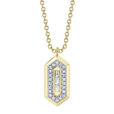 Shy Creation - Diamond Baguette Pendant