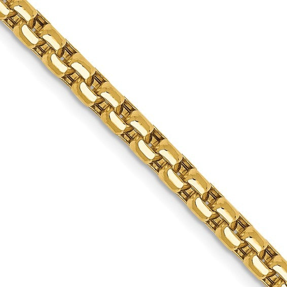 Yellow Gold 4mm Round Box Chain