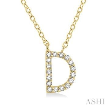 ASHI - DIAMOND INITIAL "D" PENDANT