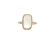 Moonstone & Diamond Ring