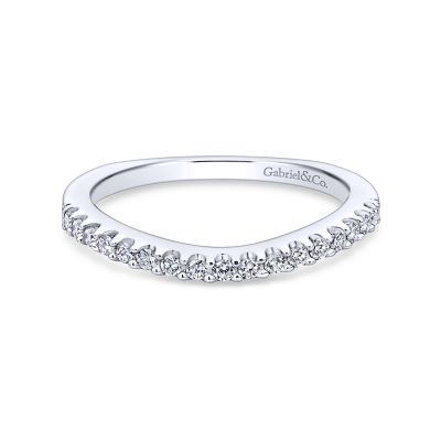 GABRIEL & CO - DIAMOND CONTOUR WEDDING BAND – 0.20 TCW