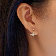Ania Haie - Gold Plated Dangling Nova Star Stud Earrings