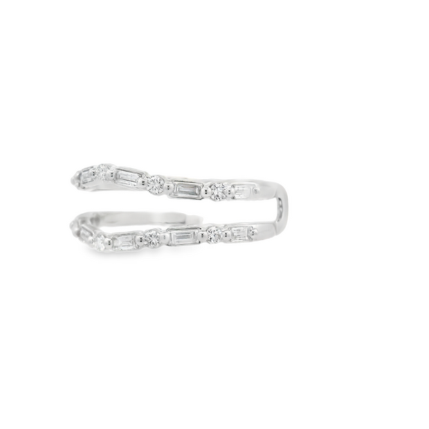 ALTERNATING SHAPES CONTOUR ENGAGEMENT RING WRAP