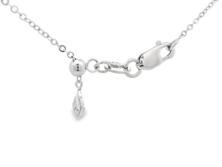 WHITE GOLD ADJUSTABLE CABLE CHAIN 18"