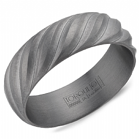 CROWN RING – FROSTED & SANDPAPER TWIST BAND