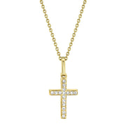 Shy Creation - Pave Set Diamond Cross Pendant