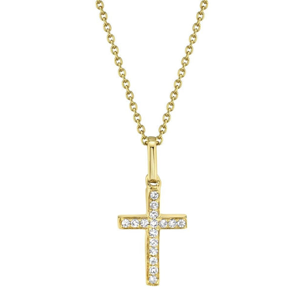 Shy Creation - Pave Set Diamond Cross Pendant