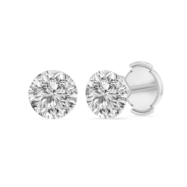 Bare Brilliance Lab Grown Diamond Stud Earrings 3.01Cttw
