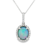 OPAL AND DIAMOND PENDANT
