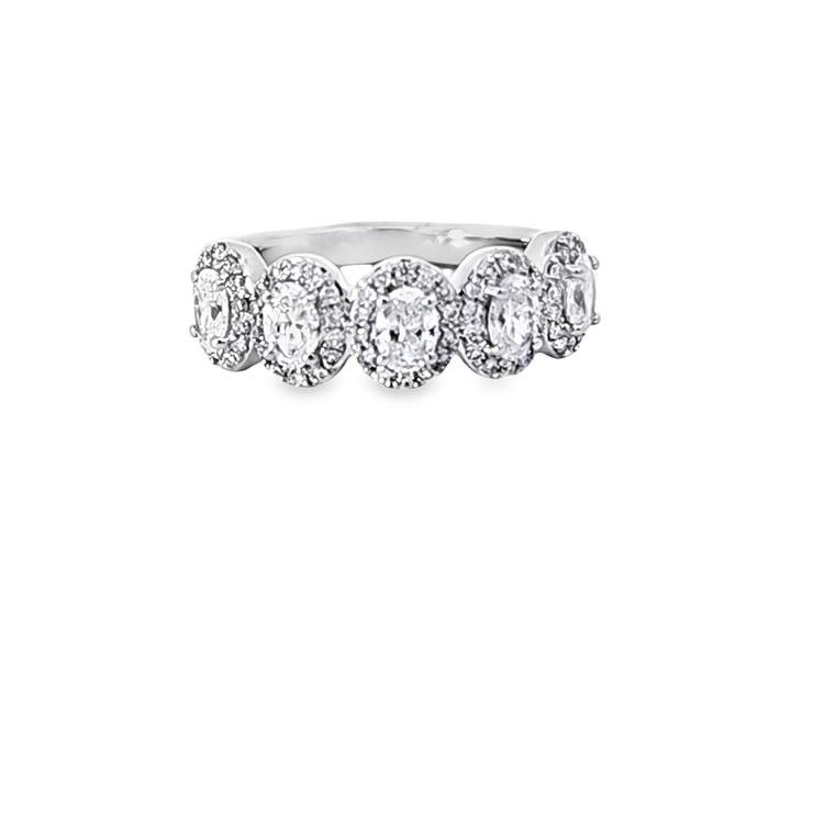 DIAMOND HALO WEDDING BAND – 1.00 TCW