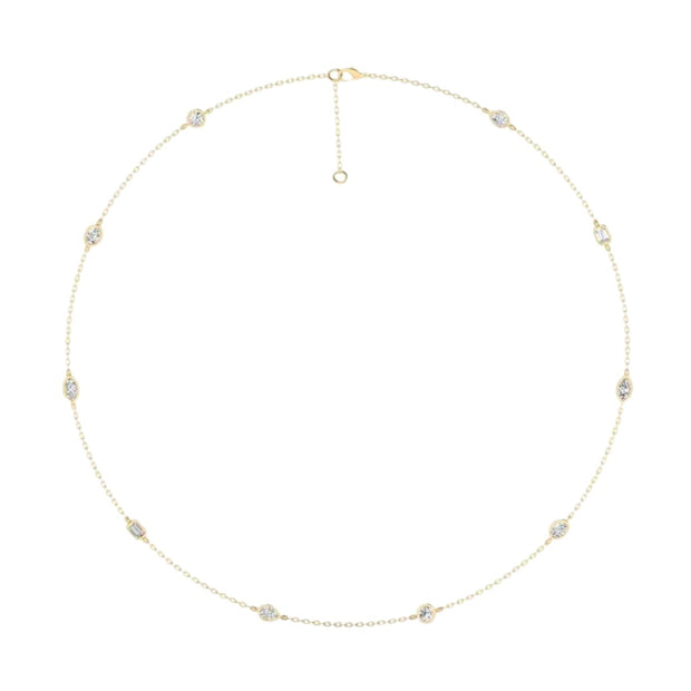 Various Shape Diamonds by the Yard Necklace