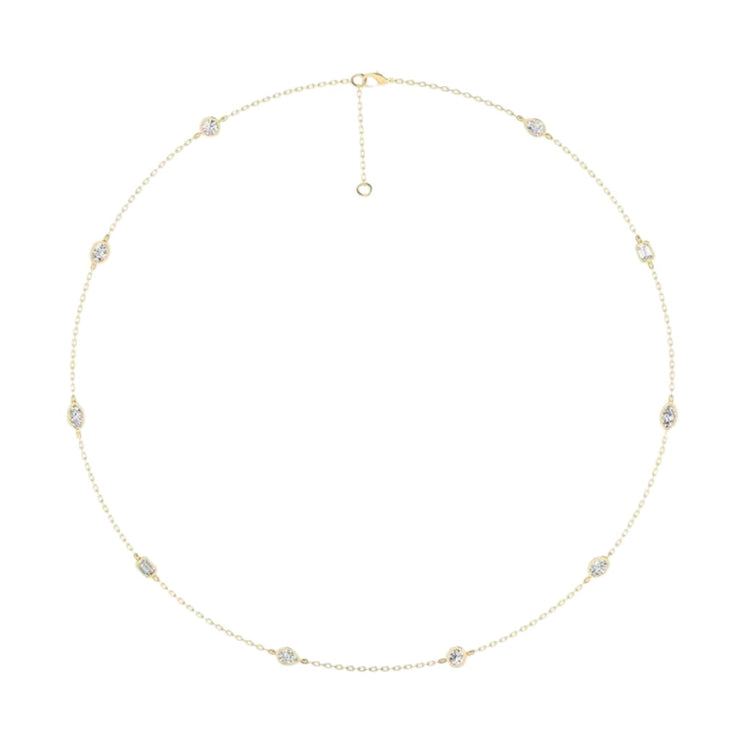 Various Shape Diamonds by the Yard Necklace