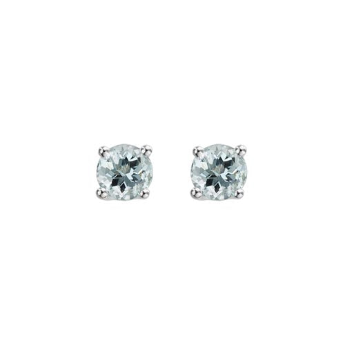 AQUAMARINE STUD EARRINGS