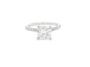 Diamond Engagement Ring - 1 1/2 Ct Cushion Center